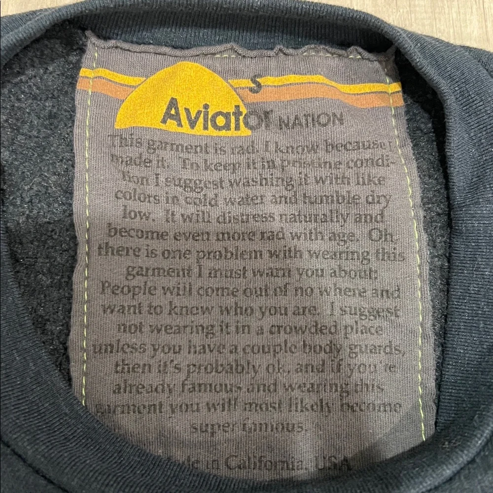 Aviator Nation 5 Stripe Relaxed Sweatshirt - Picture 3 of 4